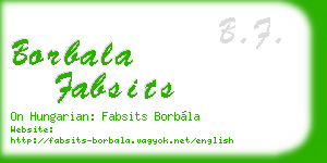 borbala fabsits business card
